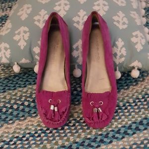 Grape color moccasins